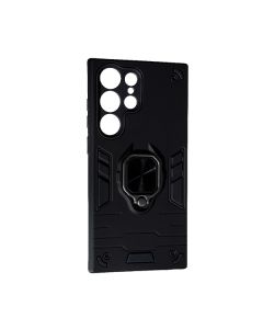 Чохол Armor Antishock Case для Samsung S24 Ultra/S928 with Ring Black with Camera Lens