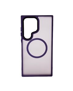 Чохол накладка Mate Plus Metal Buttons Case with MagSafe для Samsung S24 Ultra/S928 Deep Purple