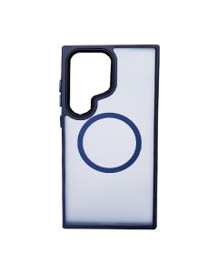 Чохол накладка Mate Plus Metal Buttons Case with MagSafe для Samsung S24 Ultra/S928 Midnight Blue
