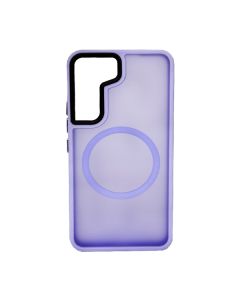 Чохол накладка Mate Plus Metal Buttons Case with MagSafe для Samsung S22/S901 Light Purple