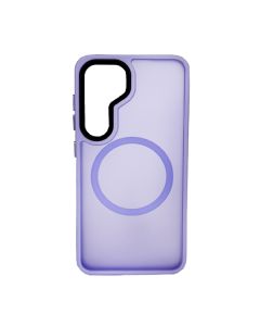 Чохол накладка Mate Plus Metal Buttons Case with MagSafe для Samsung S24/S25 Light Purple