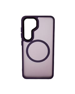 Чохол накладка Mate Plus Metal Buttons Case with MagSafe для Samsung S24/S25 Deep Purple
