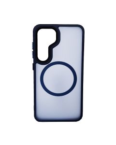 Чохол накладка Mate Plus Metal Buttons Case with MagSafe для Samsung S24 Plus/S25 Plus Midnight Blue