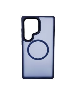 Чохол накладка Mate Plus Metal Buttons Case with MagSafe для Samsung S25 Ultra Midnight Blue