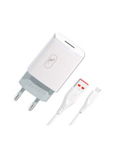 МЗП SkyDolphin SC06V 1USB 2.4A White + microUSB cable (MZP-000180)