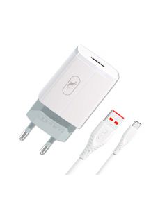 МЗП SkyDolphin SC06T 1xUSB 2.4A White + USB Type-C (MZP-000179)