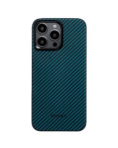 Чехол Pitaka iPhone 15 Pro Case with MagSafe Black/Blue (KI1508P)