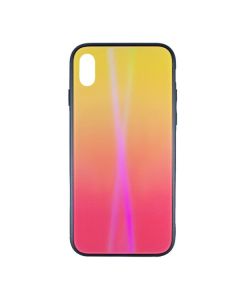 Чохол Silicon Mirror Shine Gradient Case для iPhone XS Max Sunset Red