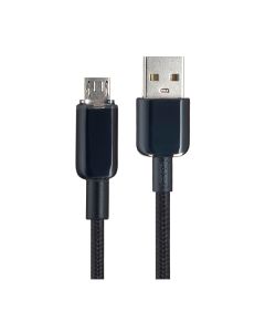 Кабель XO NB249 PVC Shiny Colorful Micro USB 1m 5A Black