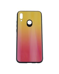 Silicon Mirror Shine Gradient Case для Huawei P Smart 2019/Honor 10 Lite  Sunset Red