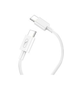 Кабель SkyDolphin S57T USB Type-C to USB Type-C PD 18W 1m White (USB-000546)