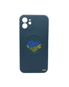 Чехол Wave Ukraine Edition Case для Apple iPhone 11 with MagSafe Spikelet Heart