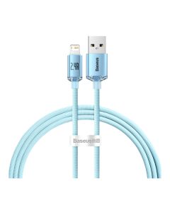 Кабель Baseus Crystal Shine Series Fast Charging Lightning 2.4A 2m Sky Blue (CAJY001203)