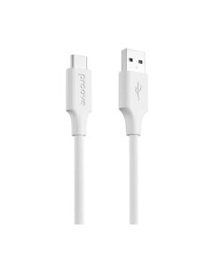 Кабель Proove Striped Silicone Type-C 3A 1m White