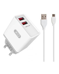 СЗУ XO L31 2USB 2A + Micro USB Cable White