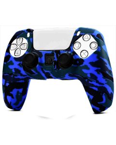 Силиконовый чехол для джойстика Sony PlayStation PS5 Type 8 Camouflage Dark Blue тех.пак