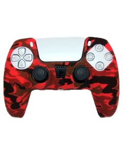 Силіконовий чохол для джойстика Sony PlayStation PS5 Type 8 Camouflage Red тех.пак