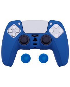 Силиконовый чехол для джойстика Sony PlayStation PS5 Type 6 Blue + накладки на аналоговые стики
