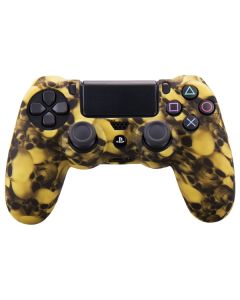 Силіконовий чохол для джойстика Sony PlayStation PS4 Type 8 Yellow Skulls тех.пак