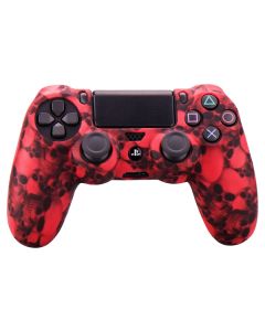 Силіконовий чохол для джойстика Sony PlayStation PS4 Type 8 Red Skulls тех.пак