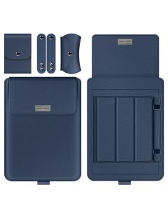 Чехол Leather Bag (Vertical) для Macbook 13"-14" Dark Blue
