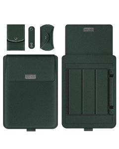 Чехол Leather Bag (Vertical) для Macbook 13"-14" Green