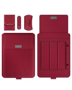 Чехол Leather Bag (Vertical) для Macbook 13"-14" Red