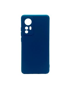 Чехол Original Soft Touch Case for Xiaomi 12/12X Dark Blue with Camera Lens