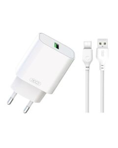 СЗУ XO L103 1USB 18W + Type-C Cable White