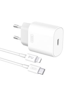 СЗУ XO L91 USB-C 25W + Lightning White