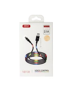 Кабель XO NB108 Type-C 1m 2.1A Voice Control Black