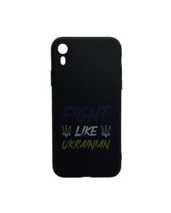 Чехол Wave We are Ukraine Case iPhone XR Black Fight Like Ukrainian with Camera Lens