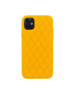 Чехол Leather Lux для iPhone 11 Yellow