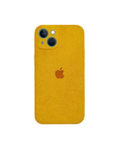 Чохол Alcantara для Apple iPhone 13/14 with Camera Lens Yellow
