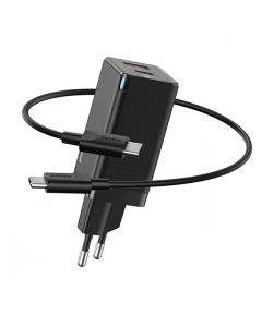 СЗУ Baseus GaN2 Quick Charger C+U 45W + Type-C 60W (20V/3A) Black