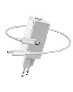 СЗУ Baseus GaN2 Quick Charger C+U 45W + Type-C 60W (20V/3A) White