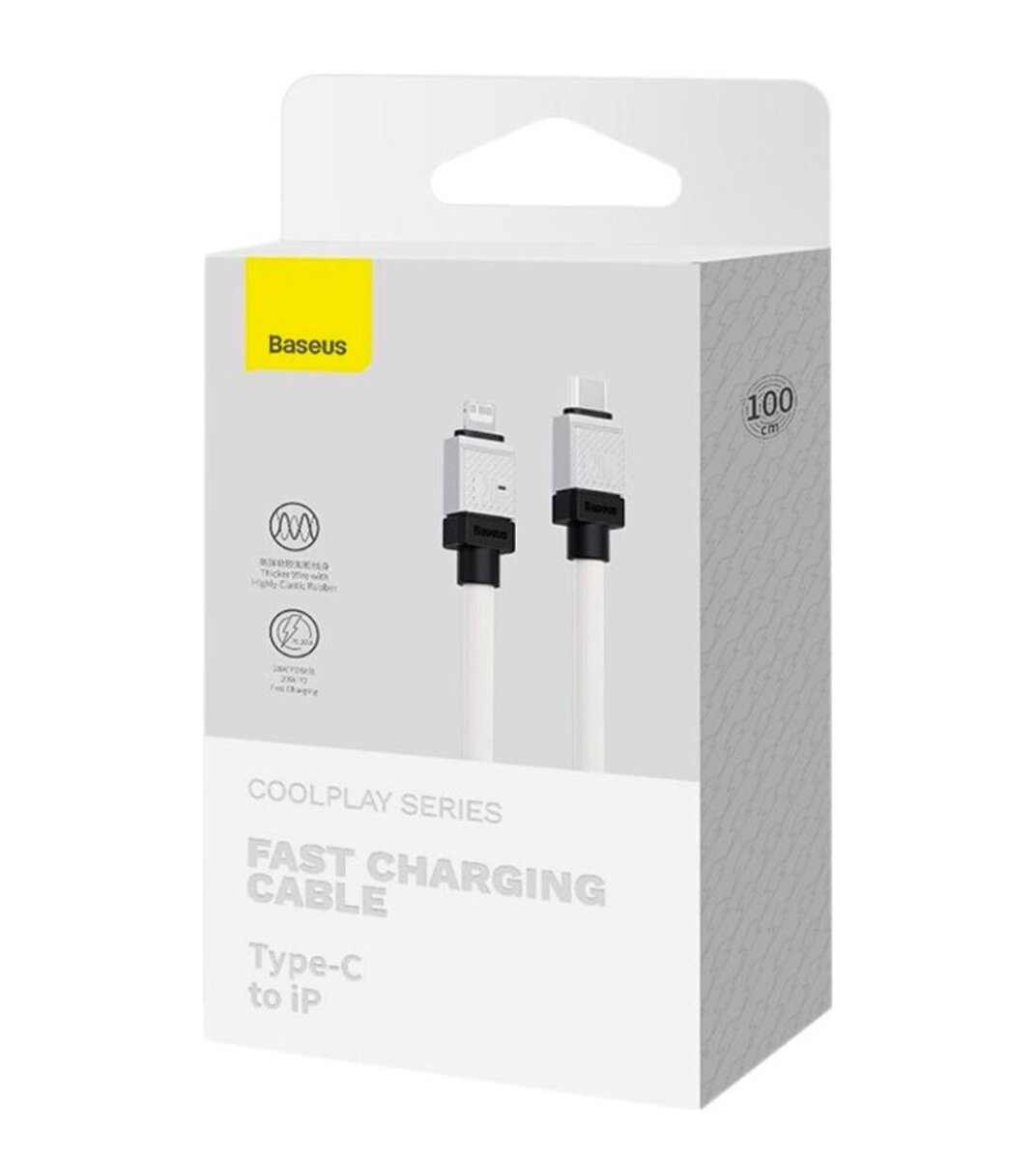 Кабель Baseus CoolPlay Series Fast Charging Cable Type-C to iP 20W 1m White