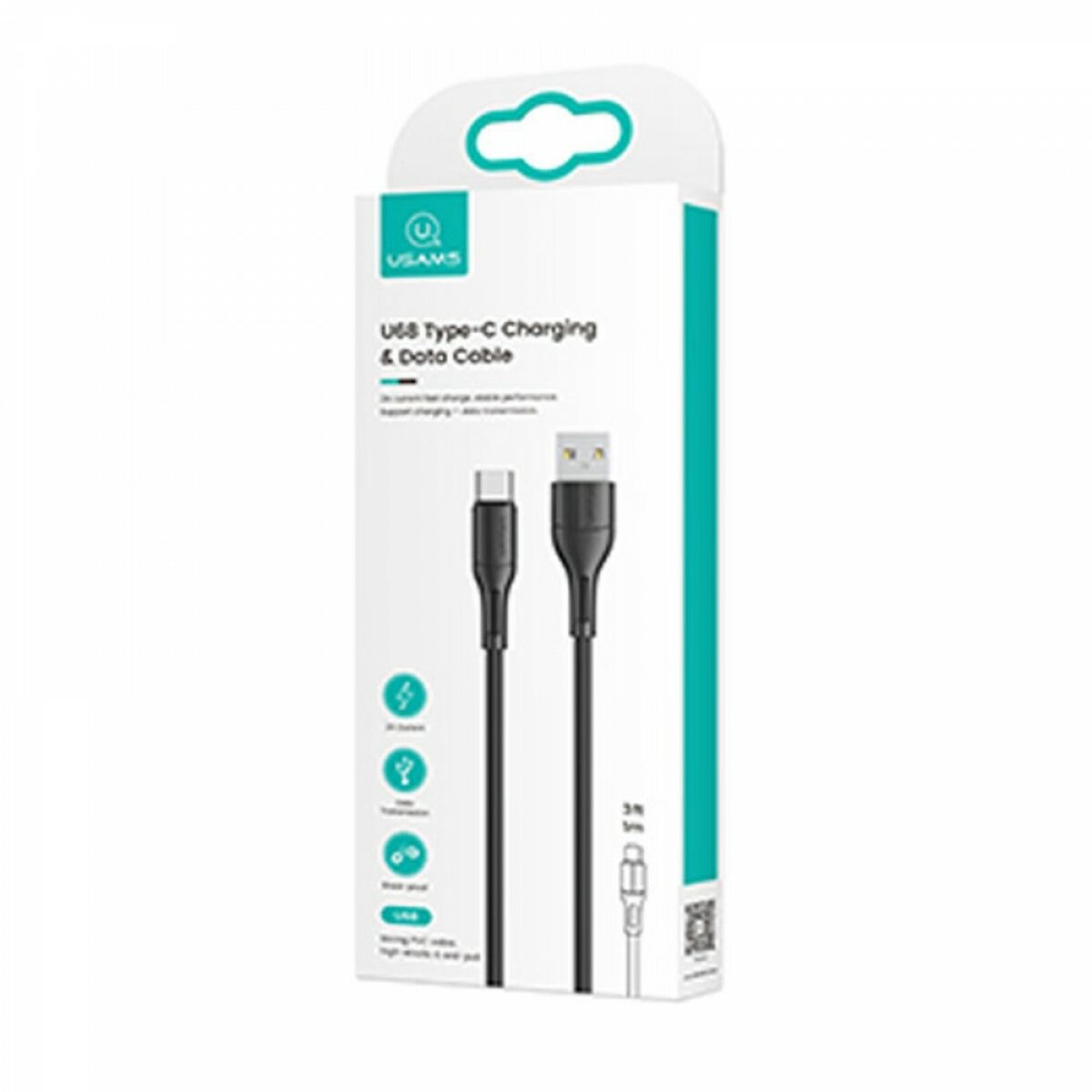 Кабель Usams US-SJ501 U68 Type-C Charging & Data Cable 1m Black