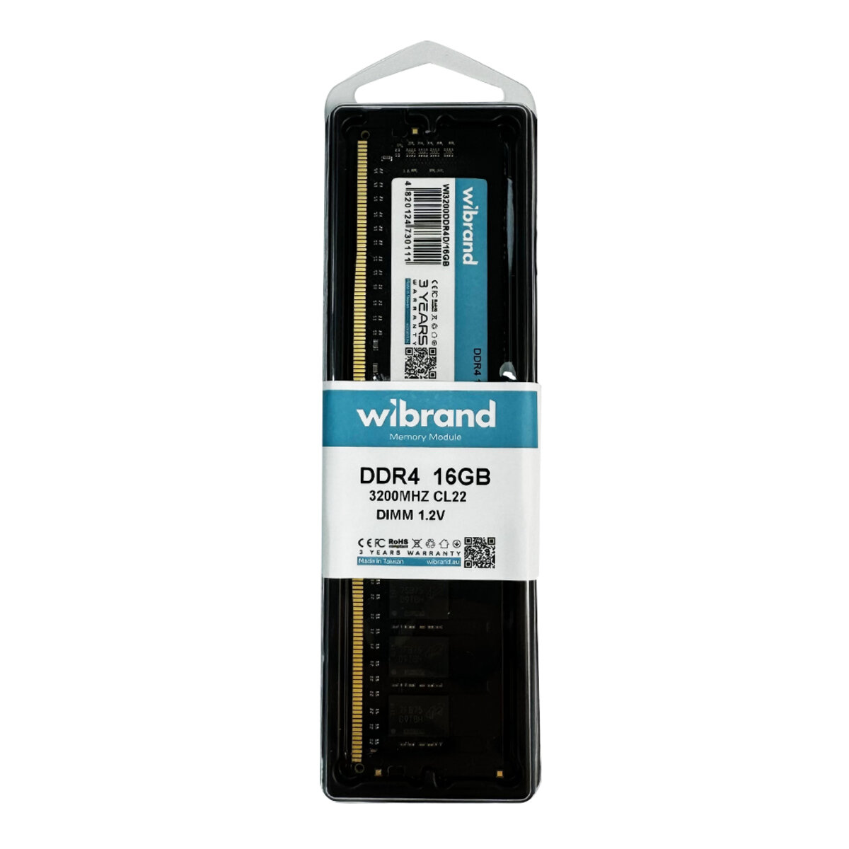 Оперативна пам'ять DDR4 Wibrand 16GB 3200MHz CL22 DIMM