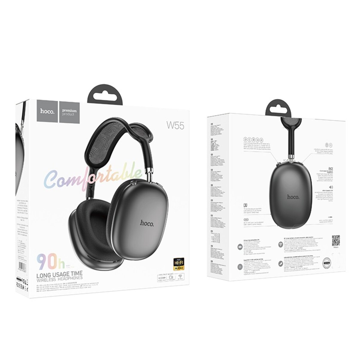 Бездротові навушники HOCO W55 Pleasing BT headphones Deep Space Gray