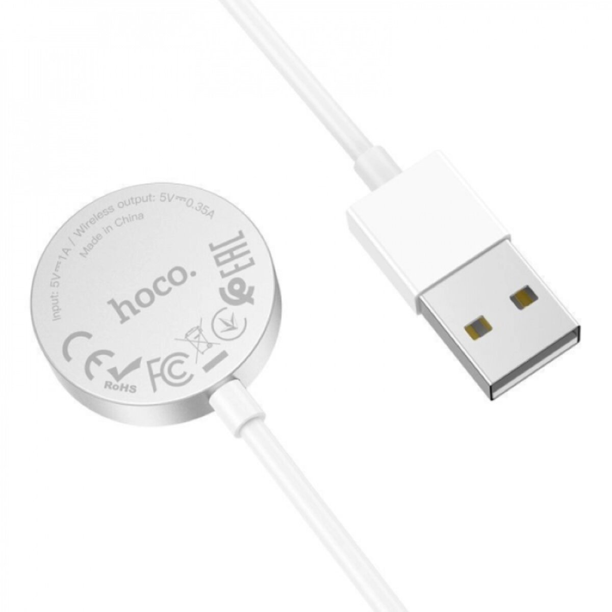 Бездротовий зарядний пристрій для смарт-годинника Hoco CW39 Wireless charger for iWatch White