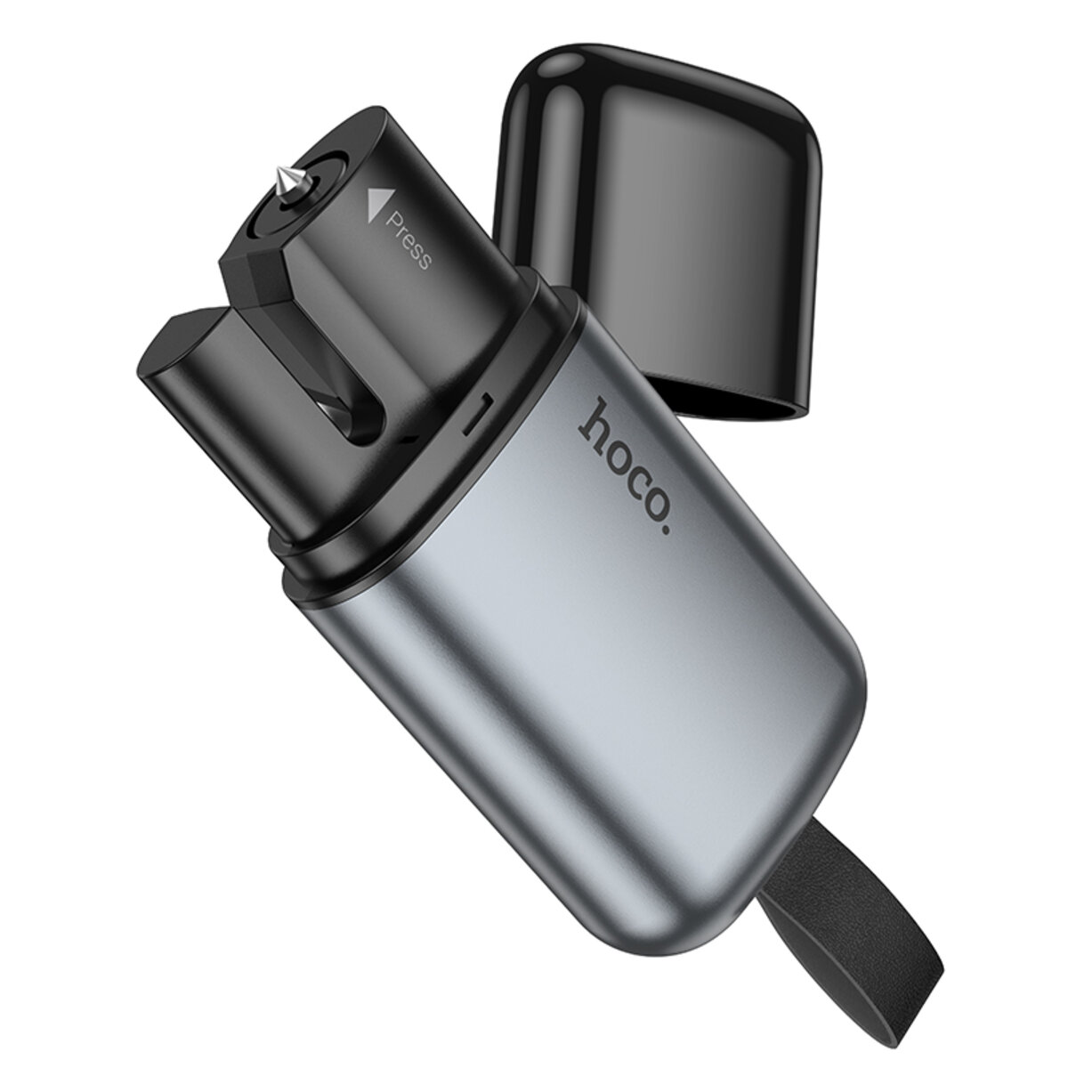 Автомобільний молоток HOCO ZP15 King car safety hammer Metal Gray
