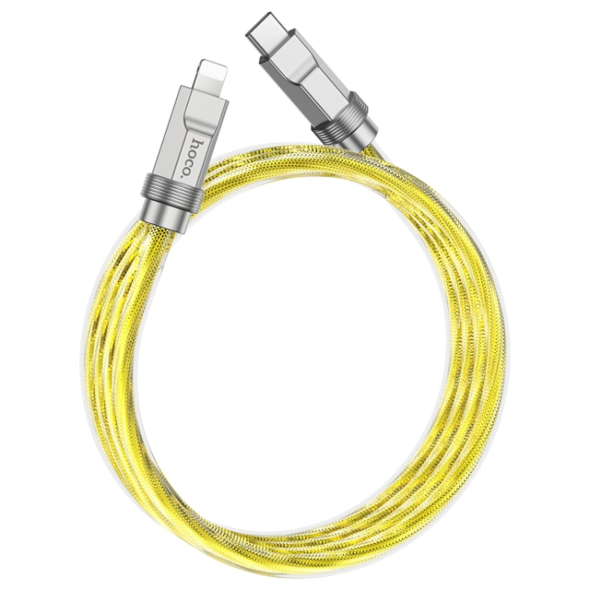 Кабель HOCO U113 Solid PD silicone charging data cable iP Gold