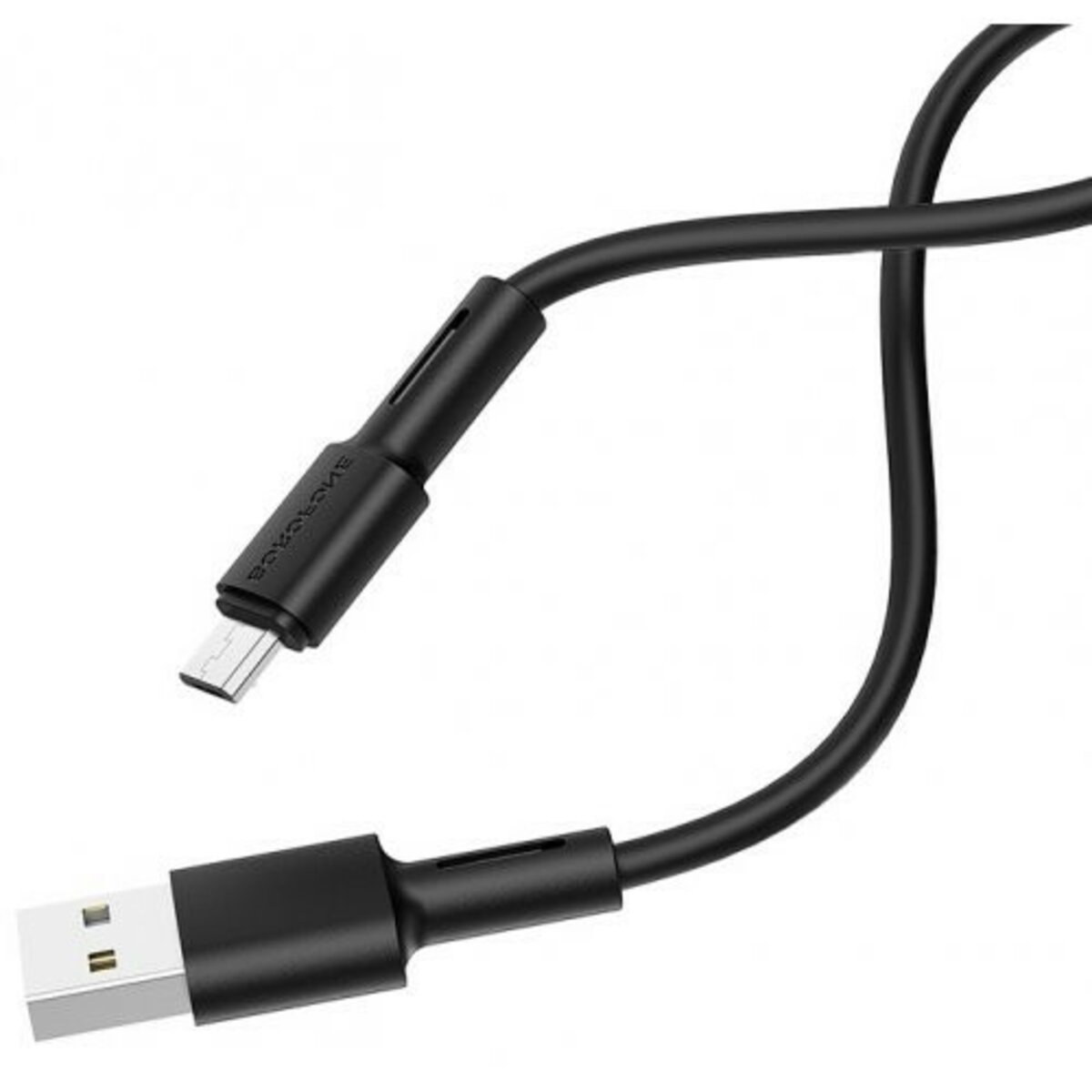 Кабель BOROFONE BX31 USB to Micro 2.4A, 1m, silicone, TPE connectors, Black