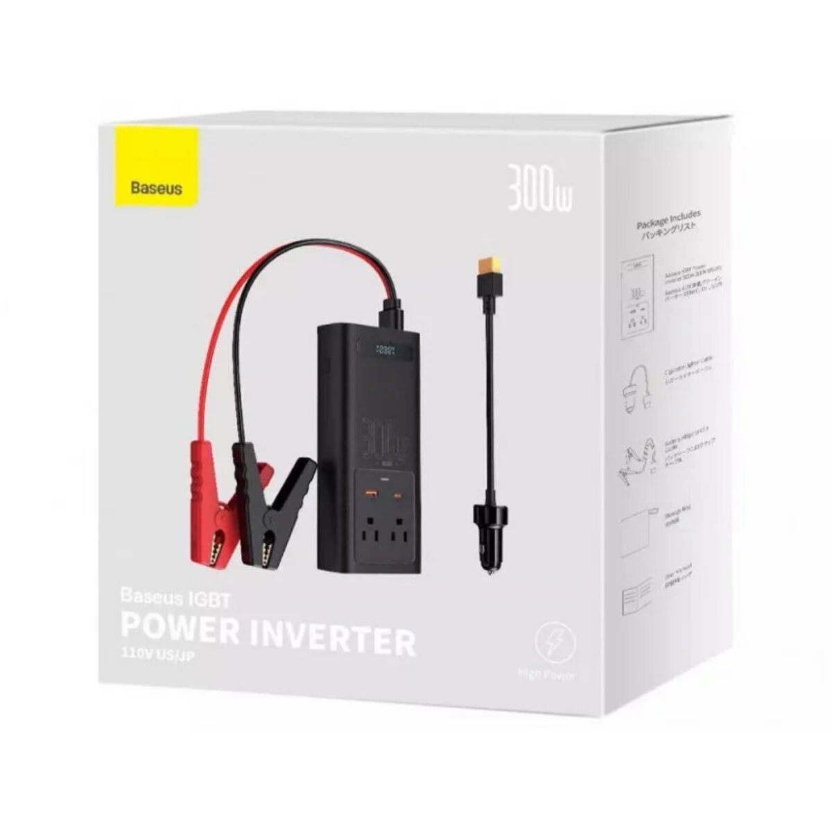 Автомобільний інвертор Baseus IGBT Power Inverter 300W (110V US/JP ) Black