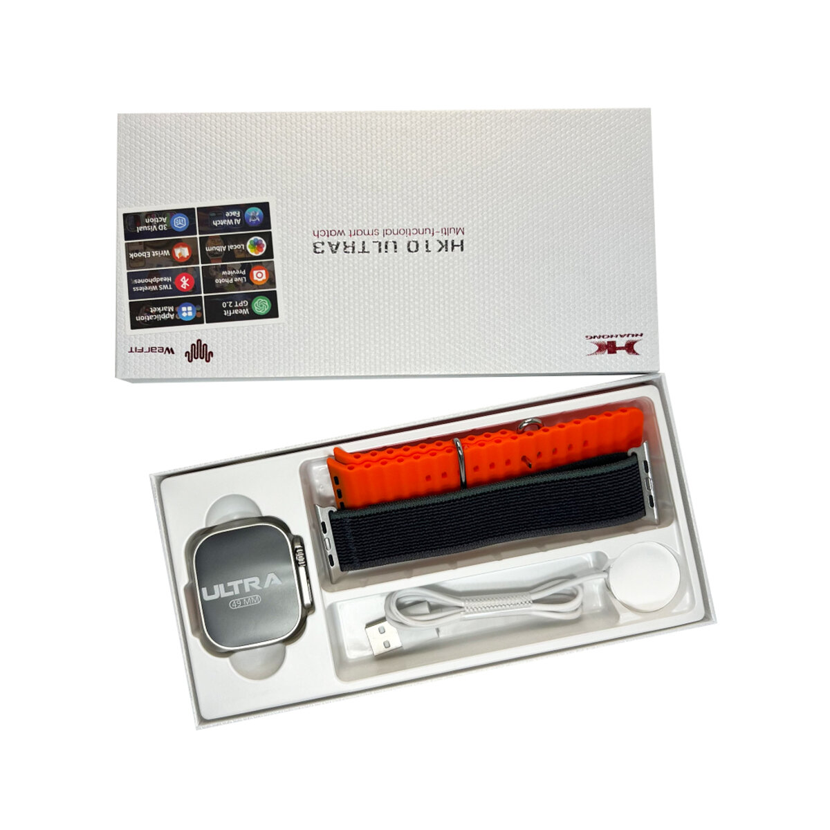 Смарт-годинник HK 10 Ultra 3 IP67+Amoled Orange