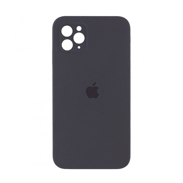 Чохол Soft Touch для Apple iPhone 12/12 Pro Dark Grey with Camera Lens Protection Square