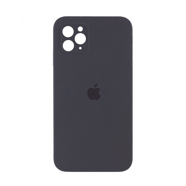 Чехол Soft Touch для Apple iPhone 12/12 Pro Dark Grey with Camera Lens Protection Square