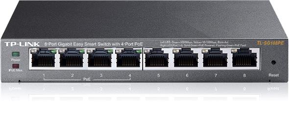 8-портовий гігабітний настільний РоЕ Easy Smart комутатор, TL-SG108PE  TP-LINK