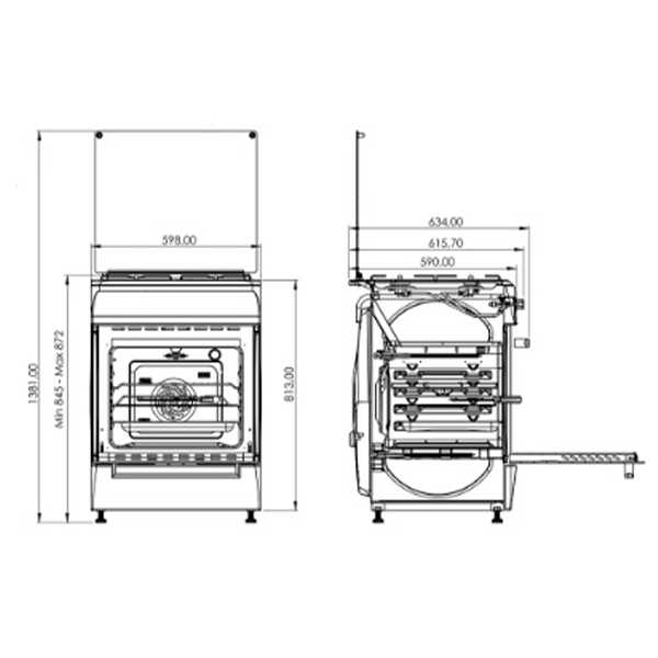 Плита газова G4FM6612BR 60см. коричнева (GRUNHELM)